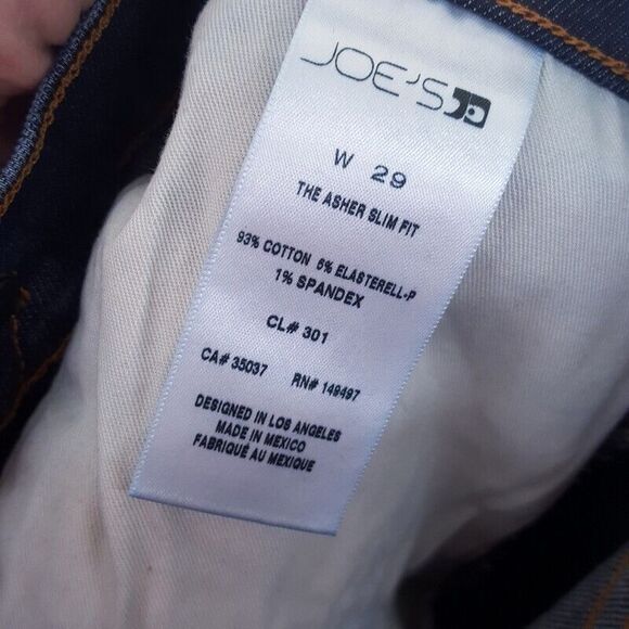 JOES Mens Jeans Size 29 Dark Wash Slim Fit THE ASHER Stretch Denim Pockets $218 - Picture 7 of 8